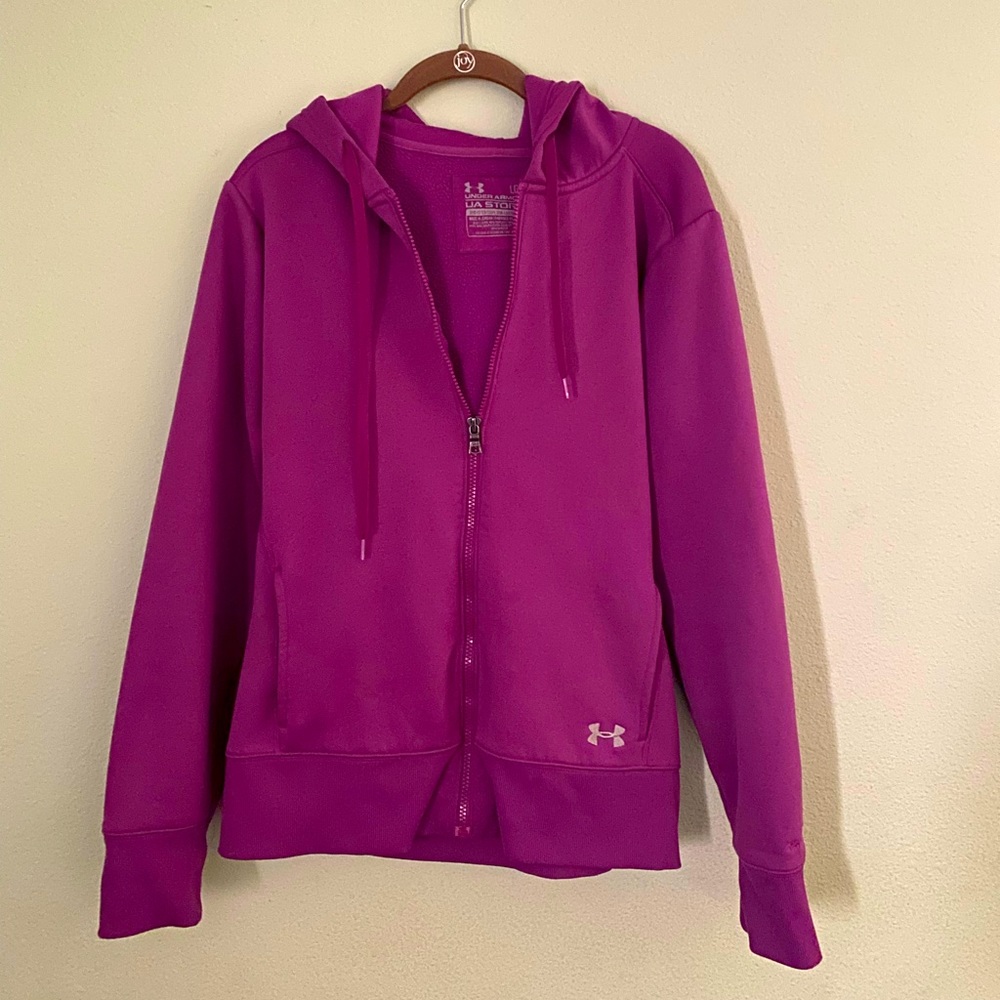 Woman’s Large Under Armour Full Zip Purple Sweatshirt
